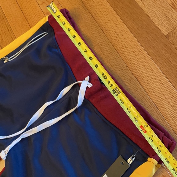 NWT Seven Souls 7S men’s tri-colored joggers, polyester, zippered pockets - Picture 10 of 11